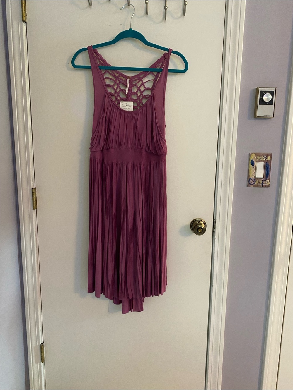 Free People Washed Dee Dress with Macramé Back NWT